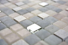 Mosaïque de verre Carreaux de mosaïque pierre cream gris GRIGIO SALLE DE BAIN WC CUISINE MUR MOS91-0204