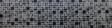 Échantillon manuel Carreau de mosaïque Translucide Composite noir Combinaison de mosaïque de verre Crystal Artificial noir MOS88-K989_m