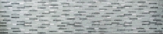 Mosaïque de verre Baguettes Carreaux de mosaïque Acier inoxydable blanc argent gris MOS87-MV698