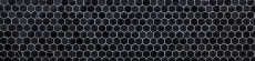 Motif manuel Carreau de mosaïque Translucide noir Hexagon Mosaïque de verre Crystal Pierre 3D noir MOS11D-33_m