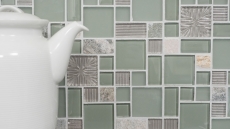 Pierre naturelle Mosaïque de verre Carreau de mosaïque clair gris anthracite gris-vert structure Carrelage salle de bain cuisine - MOS88-MC669