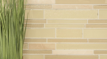 Échantillon manuel Carreau de mosaïque Translucide beige Composite Mosaïque de verre Crystal Pierre beige MOS67-GV14_m