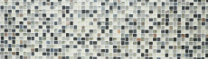 Motif manuel Carreau de mosaïque Translucide blanc gris rouille Rectangle Mosaïque de verre Crystal pierre rustique MOS82-0102_m