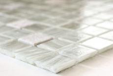Pierre naturelle Mosaïque de verre Carreaux de mosaïque cream blanc vieux blanc beige clair Fond de carrelage mur cuisine - MOS94-2503