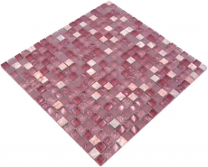 Mosaïque de verre Pierre naturelle Carreau de mosaïque Marbre rose rose Bain WC Cuisine MUR Carrelage - MOS92-1002
