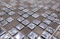Mosaïque de verre Pierre naturelle Carreau de mosaïque Marbre gris noir bleu noir Carrelage fond de cuisine salle de bain - MOS92-0302