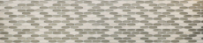 Échantillon manuel Carreau de mosaïque Translucide gris Forme bateau Mosaïque de verre Crystal Pierre grise MOS85-BM59_m