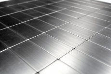Motif manuel carreau de mosaïque autocollant aluminium argent métal rectangle métal MOS200-22M50_m