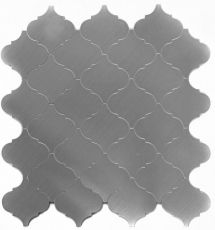 Motif manuel Carreau de mosaïque autocollant Aluminium argenté métal Florentine métal MOS200-22LAT_m