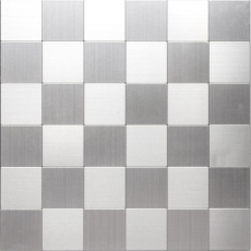 Motif manuel carreau de mosaïque autocollant aluminium argent métal MOS200-4MM99_m