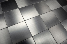 Motif manuel carreau de mosaïque autocollant aluminium argent métal MOS200-4MM99_m