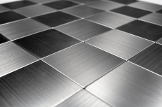 Motif manuel carreau de mosaïque autocollant aluminium argent métal MOS200-4MM99_m