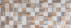 carreau mosaïque autocollant ALU gris beige métal aspect bois MOS200-2422