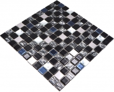 Acier inoxydable Carreau en mosaïque de verre Auto-collant Dos de cuisine Revêtement mural MOS200-4CM26