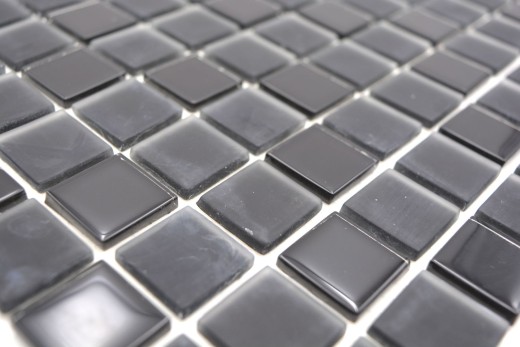 mosaïque de verre autocollante carreau de mosaïque noir mat carreau de fond de cuisine MOS200-4CM22