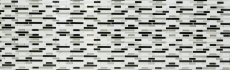 mosaïque autocollante aspect bâtonnets film adhésif vinyle blanc argenté noir carrelage cuisine