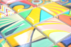 Céramique Carreau Mosaïque Coloré Retro Style Carreaux Mosaïque POP UP ART Design Revêtement mural Carrelage