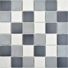 Échantillon manuel de mosaïque céramique vieux blanc gris anthracite Carreau mural cuisine Carreau de salle de bain MOS14-0123_m