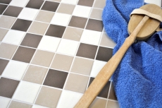 Céramique Mosaïque Carreau blanc ancien beige marron antidérapant Carreau de cuisine MOS14-1213