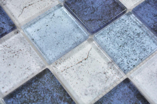 Motif main Crystal transparent mosaïque de verre bleu mur carrelage cuisine douche salle de bain MOS88-0044_m
