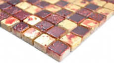 Mosaïque pierre Résine or rouge mur carrelage cuisine salle de bain MOS88-0709_f