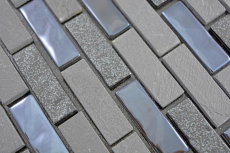 mosaïque de verre autocollante mosaïque composite pierre naturelle anthracite gris noir carrelage MOS200-003