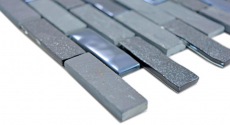 mosaïque de verre autocollante mosaïque composite pierre naturelle anthracite gris noir carrelage MOS200-003