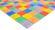 Motif main Mosaïque de verre transparent Crystal multicolore mur carrelage cuisine salle de bain MOS63-1234_m