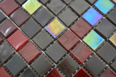 verre mosaïque verre brun rouge mur carreaux cuisine salle de bain_f | 10 tapis mosaïque