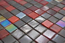 verre mosaïque verre brun rouge mur carreaux cuisine salle de bain_f | 10 tapis mosaïque