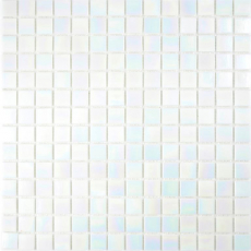 Mosaïque de verre Carreaux de mosaïque blanc nacré arc-en-ciel iridium Carrelage cuisine salle de bain MOS240-WA02-N