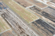Mosaïque translucide Brick composite ECO Mosaïque en verreold Wood bois mur carrelage cuisine salle de bain MOS24-2093