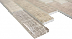 Mosaïque translucide Brick composite ECO Mosaïque de verre textile beige mur carrelage cuisine salle de bain MOS24-2099