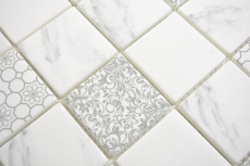 GLAS Mosaïque ECO Aspect Carrare Carreaux muraux Carrelage cuisine salle de bain_f | 10 Tapis de mosaïque