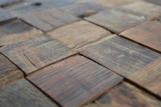 Mosaïque de bois en planches de bateau Wood FSC Revêtement mural fond de cuisine MOS160-23