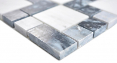 Motif à main Marbre Mosaïque Pierre noir gris blanc Carreau de mosaïque murale Carrelage cuisine salle de bain MOS88-0321_m