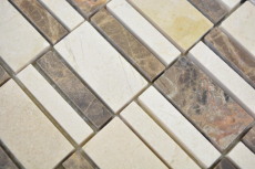Motif main marbre pierre emperador dark cremarfil carreau de mosaïque mur carrelage cuisine salle de bain MOS88-1201_m