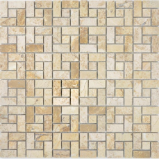 Marbre Mosaïque Roue Pierre chocolat polie Carreau de mosaïque murale Carrelage cuisine salle de bain MOS88-B13_f