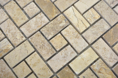 Marbre Mosaïque Roue Pierre chocolat polie Carreau de mosaïque murale Carrelage cuisine salle de bain MOS88-B13_f