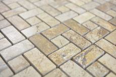 Marbre Mosaïque Roue Pierre chocolat polie Carreau de mosaïque murale Carrelage cuisine salle de bain MOS88-B13_f