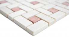 Marbre Mosaïque Roue Pierre cremarfil rose rose Marbre Mosaïque Roue pierre gris panthère poli MOS88-B27_f