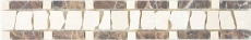 Marbre Borde Bordure brun foncé chocolat crème beige Bordure en pierre naturelle mur salle de bain cuisine sol sauna - MOSBOR-EC11