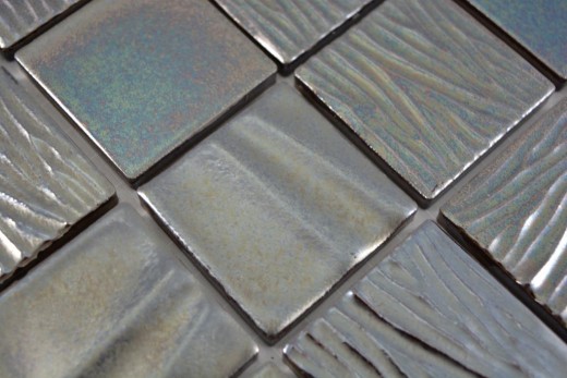 Céramique Carreau de mosaïque noir iridium anthracite Carreau de mosaïque murale Carrelage de cuisine Salle de bain MOS14-0003