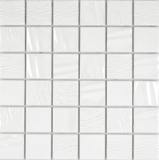 Motif manuel Mosaïque céramique Kanaan blanc plain Carreau de mosaïque murale Miroir de carrelage cuisine salle de bain MOS14-0111_m