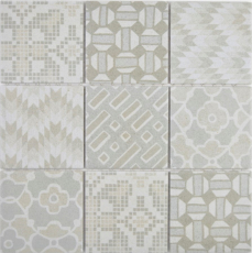 Motif manuel Mosaïque céramique picolo BIANCO Carreau de mosaïque murale Miroir de carrelage cuisine salle de bain MOS22B-B01_m