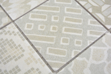 Motif manuel Mosaïque céramique picolo BIANCO Carreau de mosaïque murale Miroir de carrelage cuisine salle de bain MOS22B-B01_m