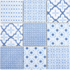 Motif manuel Mosaïque céramique COOL bleu Carreau de mosaïque murale Carrelage cuisine salle de bain MOS22B-CB04_m
