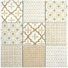 Motif à main Mosaïque céramique WARM beige Carreau de mosaïque murale Miroir de carrelage cuisine salle de bain MOS22B-WB12_m