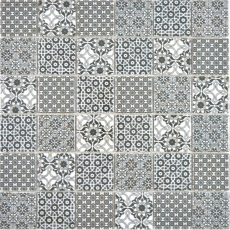 Échantillon manuel Mosaïque céramique noir blanc Carreau de mosaïque murale Miroir de carrelage cuisine salle de bain MOS14-0333_m