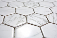 Hexagonal Hexagonal Carrelage Mosaïque Céramique Carrare blanc brillant Carreau mural Carrelage cuisine salle de bain WC - MOS11H-0001